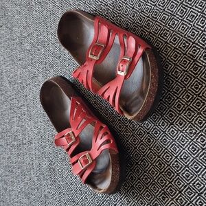 Birkenstock Women’s Red Sandals Size 7 AS IS